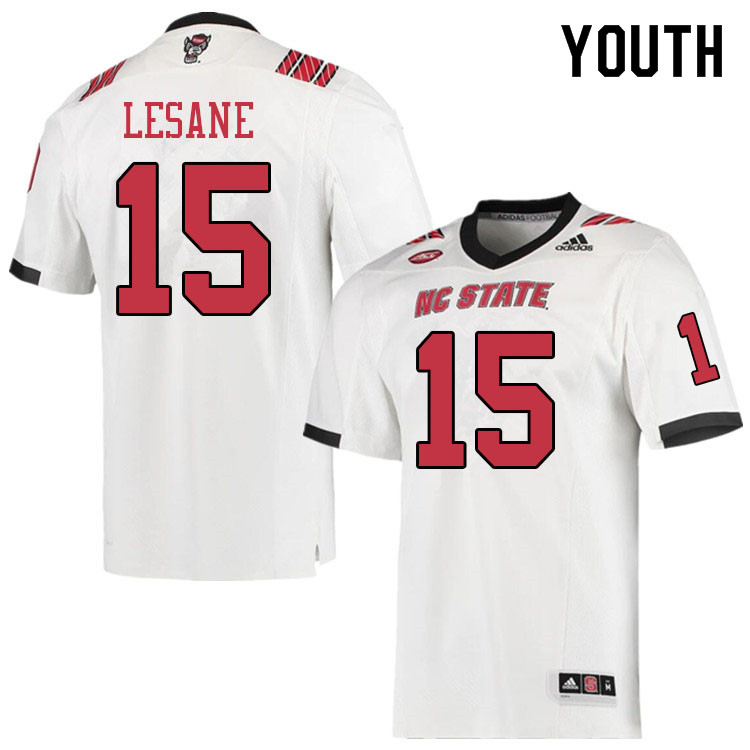 Youth #15 Keyon Lesane NC State Wolfpack College Football Jerseys Sale-White
